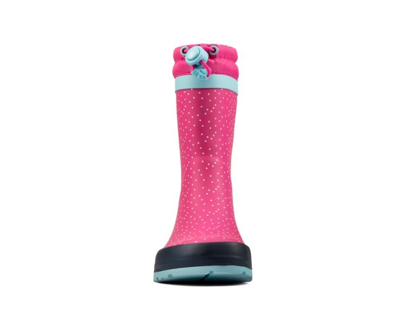 Clarks Mudder Race Wellies Pink Girls - India L5E2706-Q1