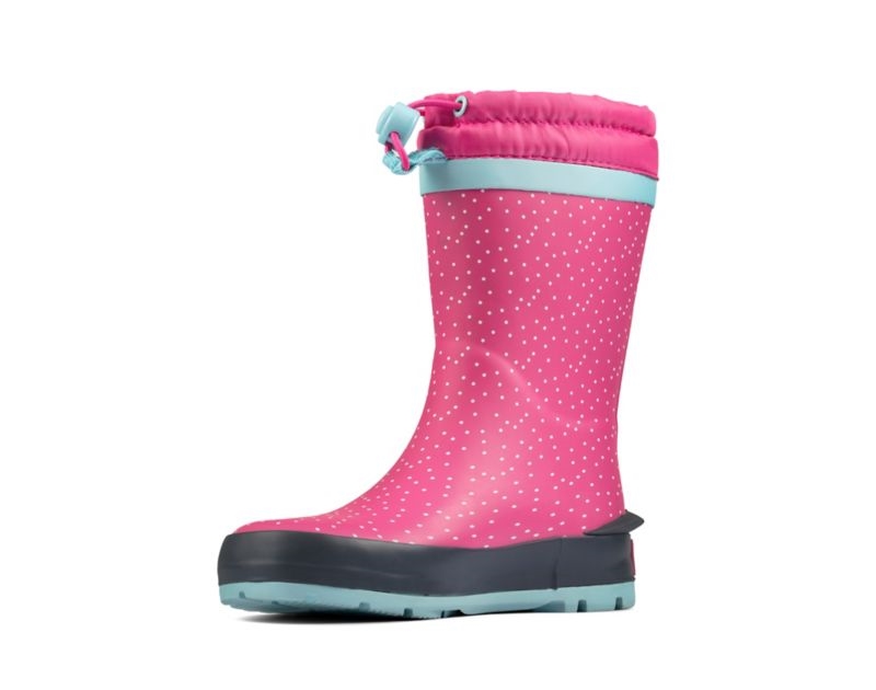 Clarks Mudder Race Wellies Pink Girls - India L5E2706-Q1