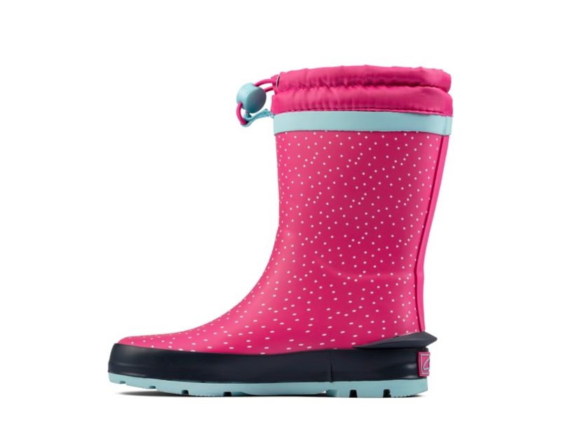 Clarks Mudder Race Wellies Pink Girls - India L5E2706-Q1