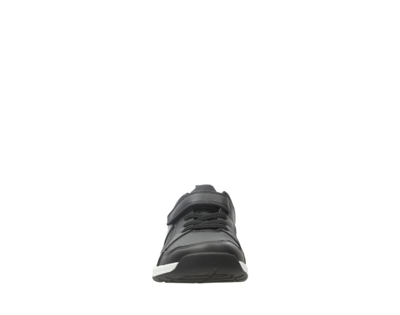 Clarks Orbit Ride Trainers Black Girls - India Q5F7866-T5