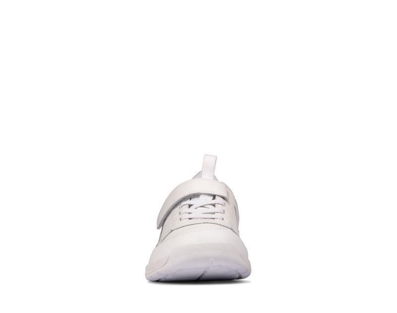 Clarks Orbit Sprint Trainers White Girls - India Z4Z0889-E3