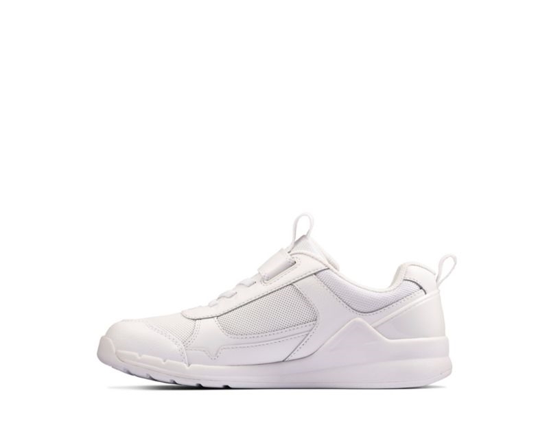 Clarks Orbit Sprint Trainers White Girls - India Z4Z0889-E3