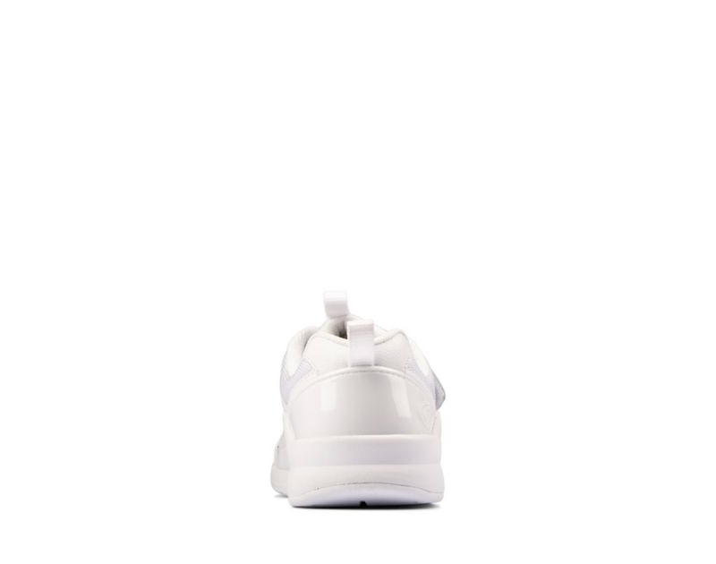 Clarks Orbit Sprint Trainers White Girls - India Z4Z0889-E3