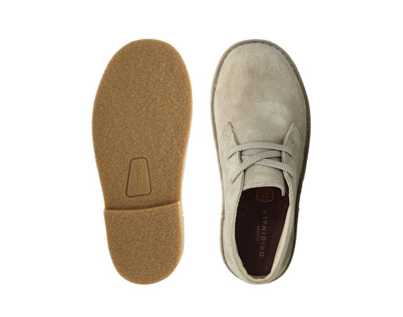 Clarks Originals Desert Boots Beige Girls - India B0U5456-Z5