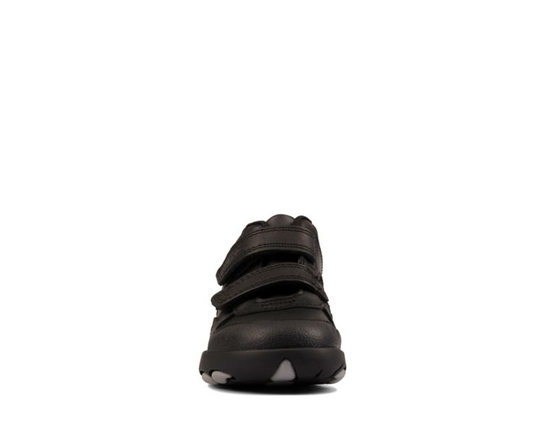 Clarks Rex Crash Walking Shoes Boots Black Girls - India W6R2996-C7