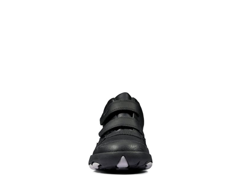 Clarks Rex Crash Walking Shoes School Shoes Black Girls - India F9F2021-D3