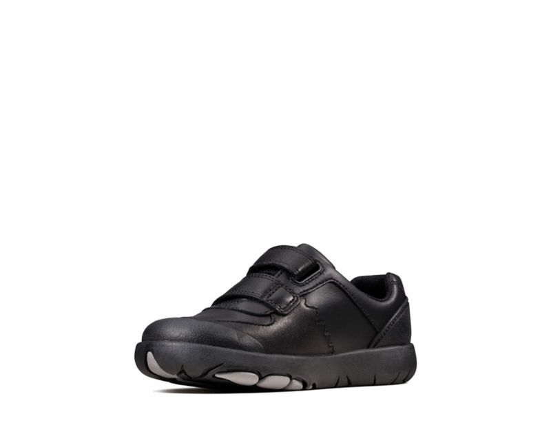 Clarks Rex Pace School Shoes Black Girls - India H0P7264-U0