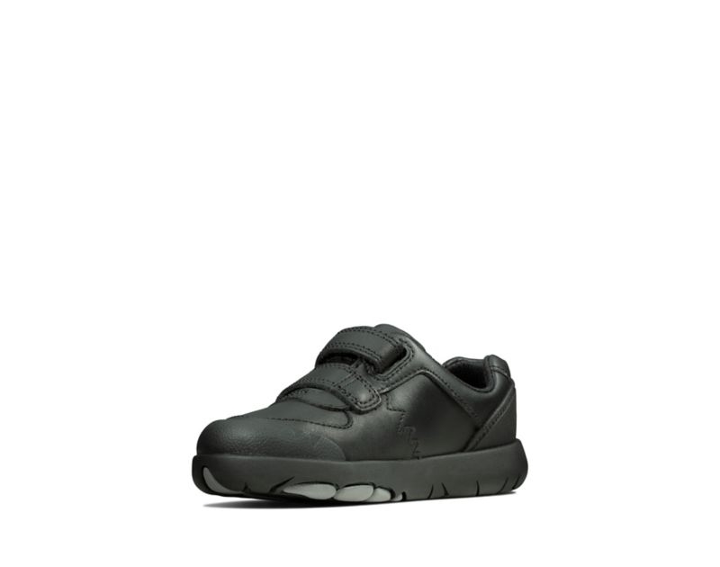Clarks Rex Pace Trainers Toddler Shoes Black Girls - India T9I1386-E0