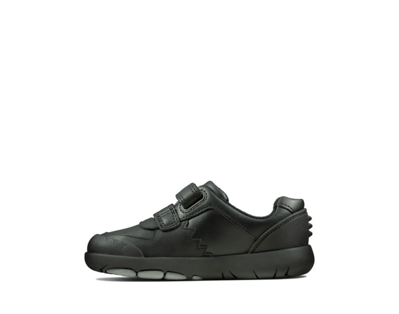 Clarks Rex Pace Trainers Toddler Shoes Black Girls - India T9I1386-E0