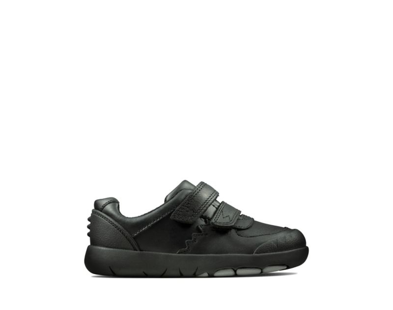 Clarks Rex Pace Trainers Toddler Shoes Black Girls - India T9I1386-E0
