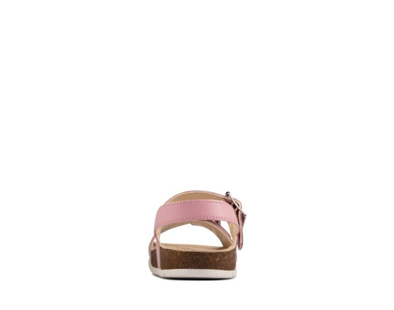 Clarks River Sand Sandals Light Pink Girls - India E6J1566-Q3