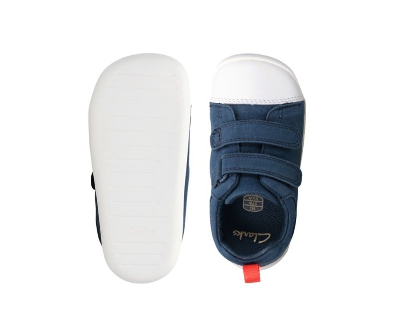 Clarks Roamer Craft Walking Shoes Canvas Shoes Navy Girls - India S4L0000-M1