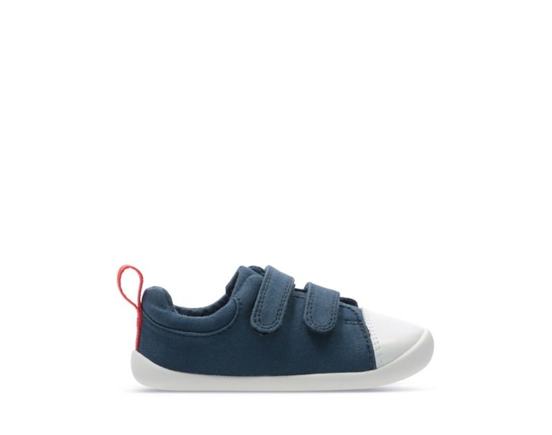 Clarks Roamer Craft Walking Shoes Canvas Shoes Navy Girls - India S4L0000-M1
