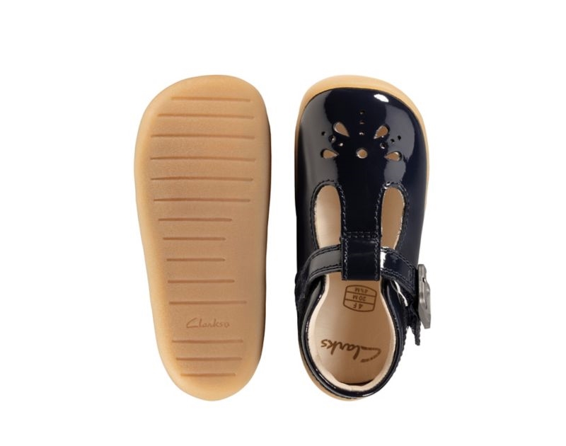 Clarks Roamer Star Walking Shoes Toddler Shoes Navy Girls - India X6T2858-Q5