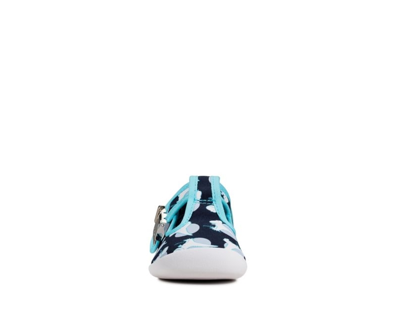 Clarks Roamer Sun Canvas Shoes Navy Girls - India I4A5545-T6