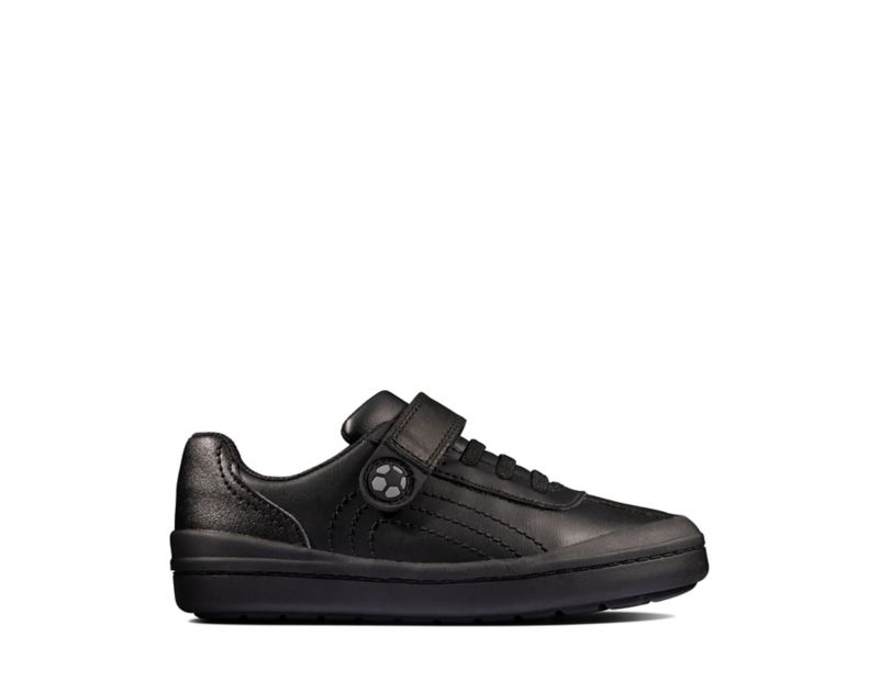 Clarks Rock Pass School Shoes Black Girls - India Z4L8887-Z2