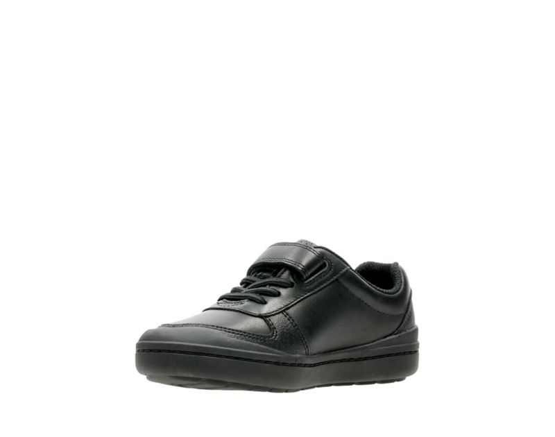 Clarks Rock Verve School Shoes Black Girls - India F3J8690-Y9