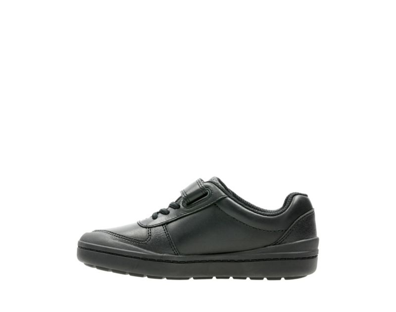 Clarks Rock Verve School Shoes Black Girls - India F3J8690-Y9