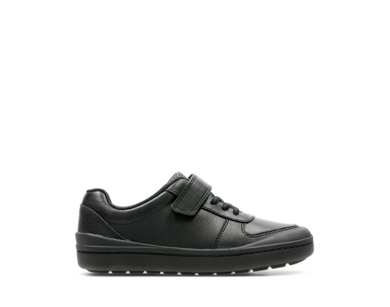 Clarks Rock Verve School Shoes Black Girls - India F3J8690-Y9