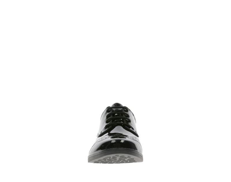 Clarks Sami Walk Brogues School Shoes Black Girls - India K2F8112-J2