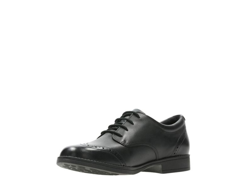 Clarks Sami Walk School Shoes Black Girls - India R3F1250-D6