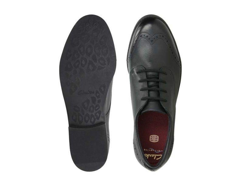 Clarks Sami Walk School Shoes Black Girls - India R3F1250-D6