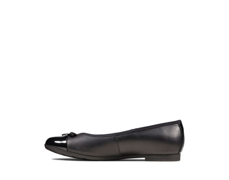 Clarks Scala Bloom School Shoes Black Girls - India R2B3271-K1
