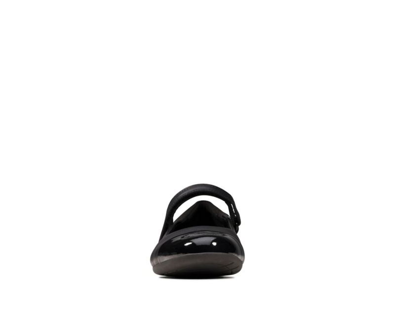 Clarks Scala Gem School Shoes Black Girls - India B9X3220-S7
