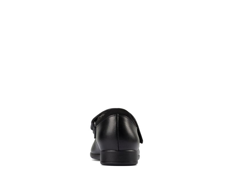 Clarks Scala Hope School Shoes Black Girls - India Z4U7400-S3
