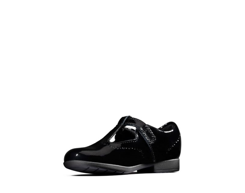 Clarks Scala Seek School Shoes Toddler Shoes Black Girls - India P6Y6945-Q7