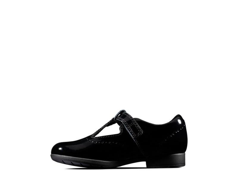 Clarks Scala Seek School Shoes Toddler Shoes Black Girls - India P6Y6945-Q7