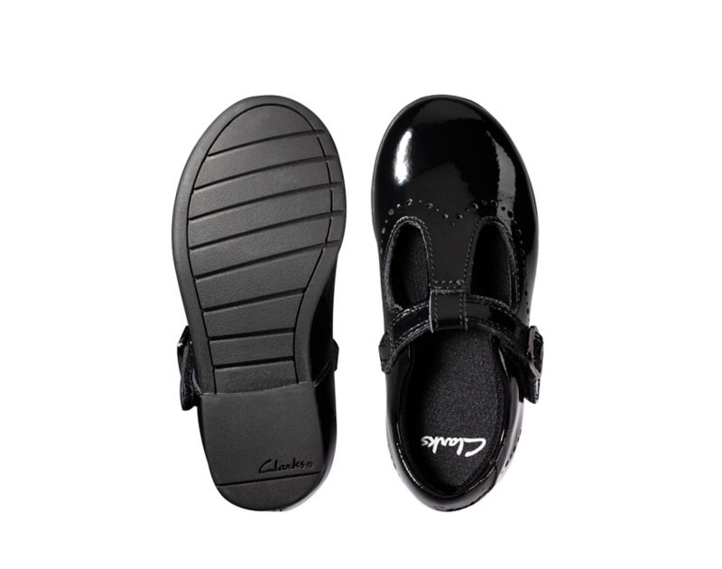 Clarks Scala Seek School Shoes Toddler Shoes Black Girls - India P6Y6945-Q7