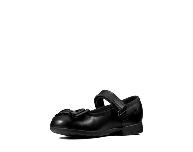 Clarks Scala Tap School Shoes Toddler Shoes Black Girls - India I5R6900-Z5
