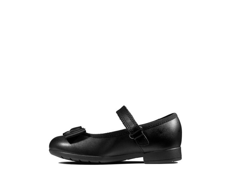 Clarks Scala Tap School Shoes Toddler Shoes Black Girls - India I5R6900-Z5