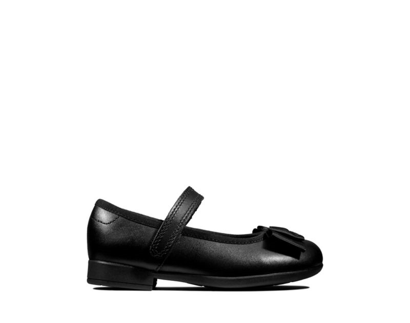 Clarks Scala Tap School Shoes Toddler Shoes Black Girls - India I5R6900-Z5
