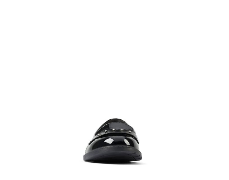 Clarks Scala Walk School Shoes Black Girls - India W9N3456-X4