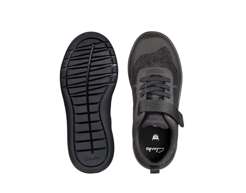 Clarks Scape Bright School Shoes Black Girls - India P7X9859-P3