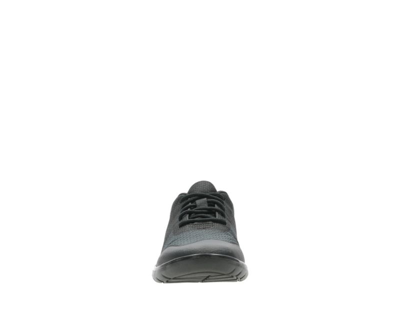 Clarks Scape Civic Trainers Black Girls - India T6C8211-M2