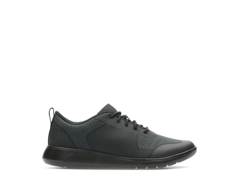 Clarks Scape Civic Trainers Black Girls - India T6C8211-M2