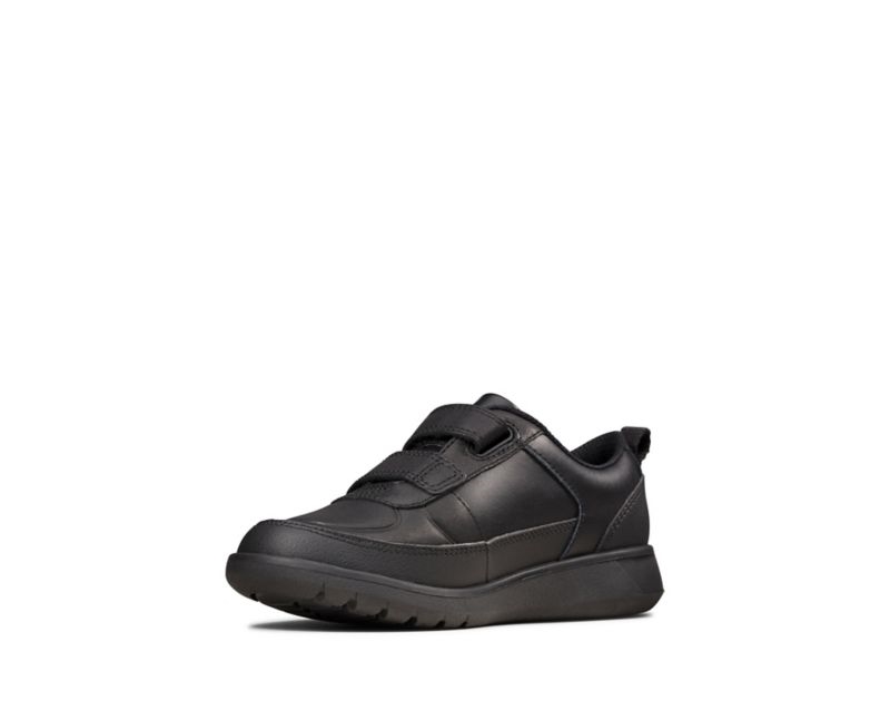 Clarks Scape Flare School Shoes Black Girls - India M1Y1215-I8