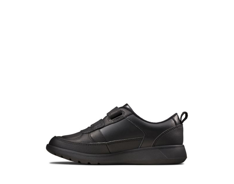 Clarks Scape Flare School Shoes Black Girls - India M1Y1215-I8