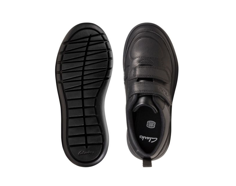 Clarks Scape Flare School Shoes Black Girls - India M1Y1215-I8