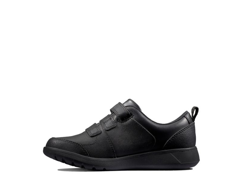 Clarks Scape Sky School Shoes Black Girls - India K2B1884-R0