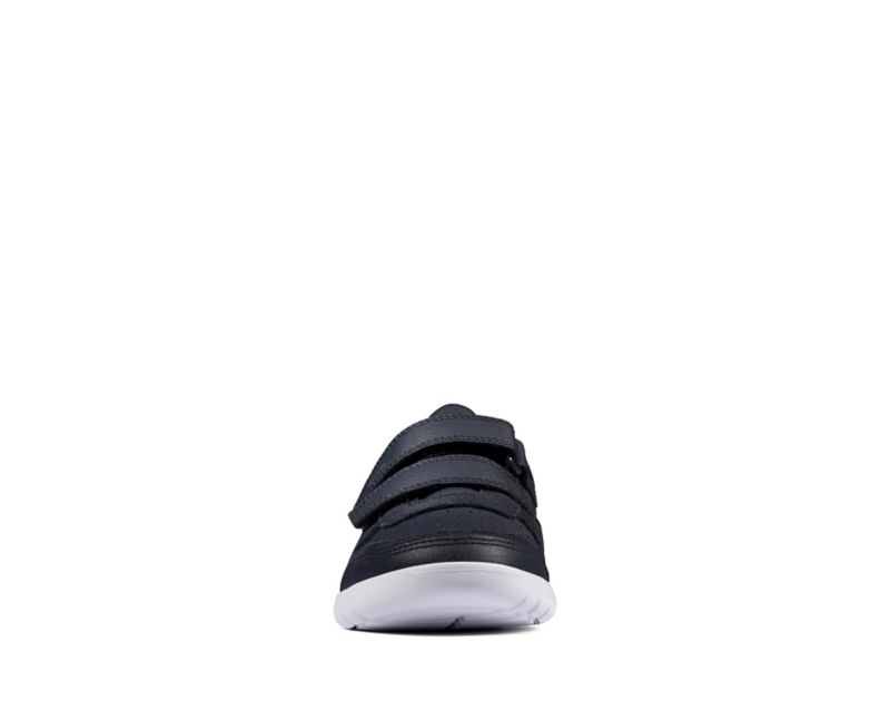 Clarks Scape Spirit Trainers Navy Girls - India V6K3792-E9