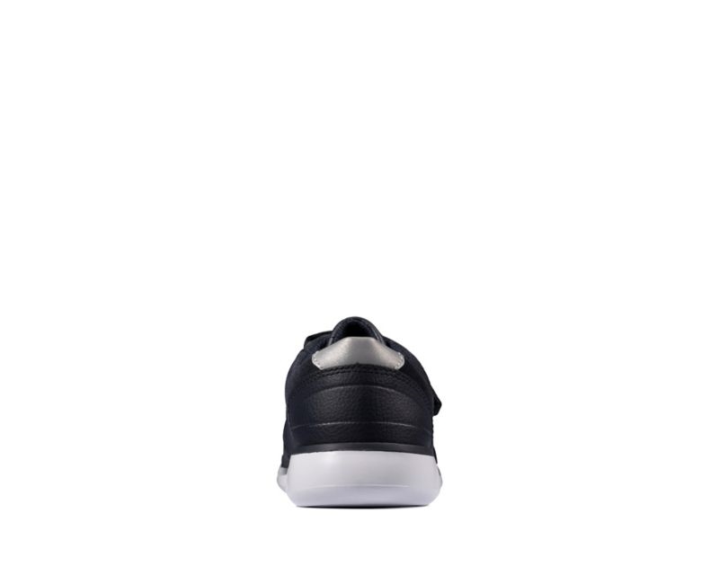 Clarks Scape Spirit Trainers Navy Girls - India V6K3792-E9