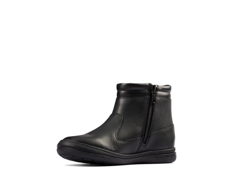 Clarks Scooter Go Gore-tex Ankle Boots School Shoes Black Girls - India J3U2361-J0