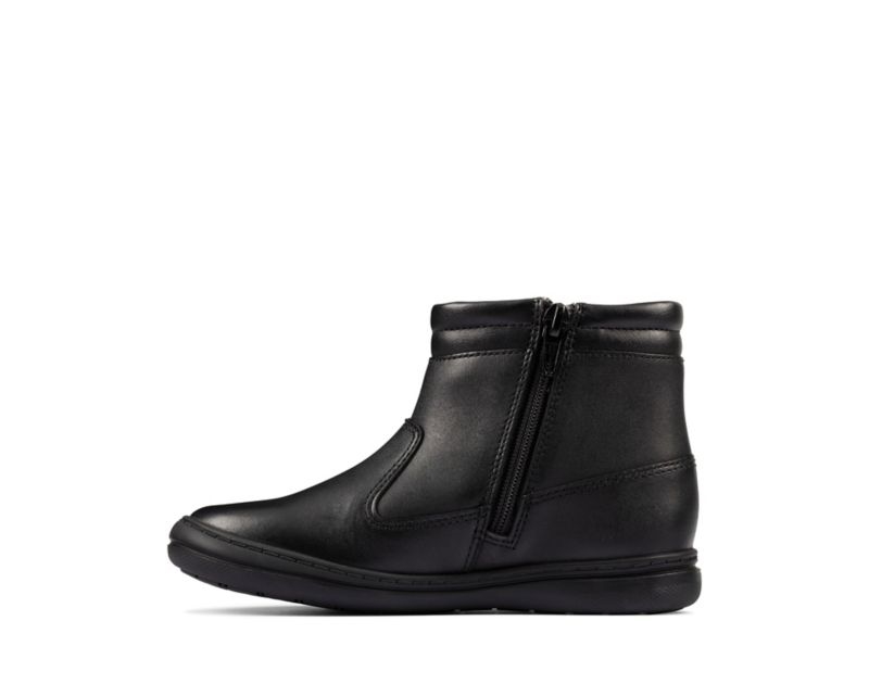Clarks Scooter Go Gore-tex Ankle Boots School Shoes Black Girls - India J3U2361-J0