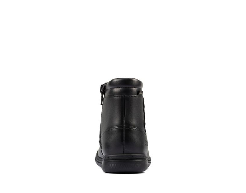 Clarks Scooter Go Gore-tex Ankle Boots School Shoes Black Girls - India J3U2361-J0