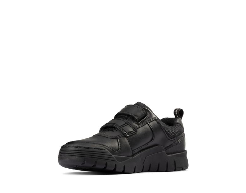 Clarks Scooter Speed School Shoes Black Girls - India O1I7801-B2