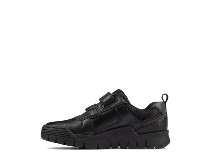 Clarks Scooter Speed School Shoes Black Girls - India O1I7801-B2